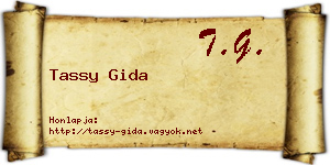 Tassy Gida névjegykártya